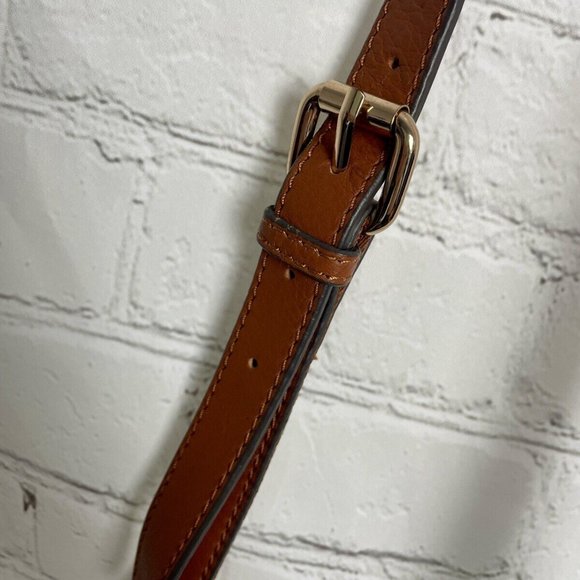 Next 100% Leather Brown Buckle Strap Crossbody Bag - Picture 2 of 7